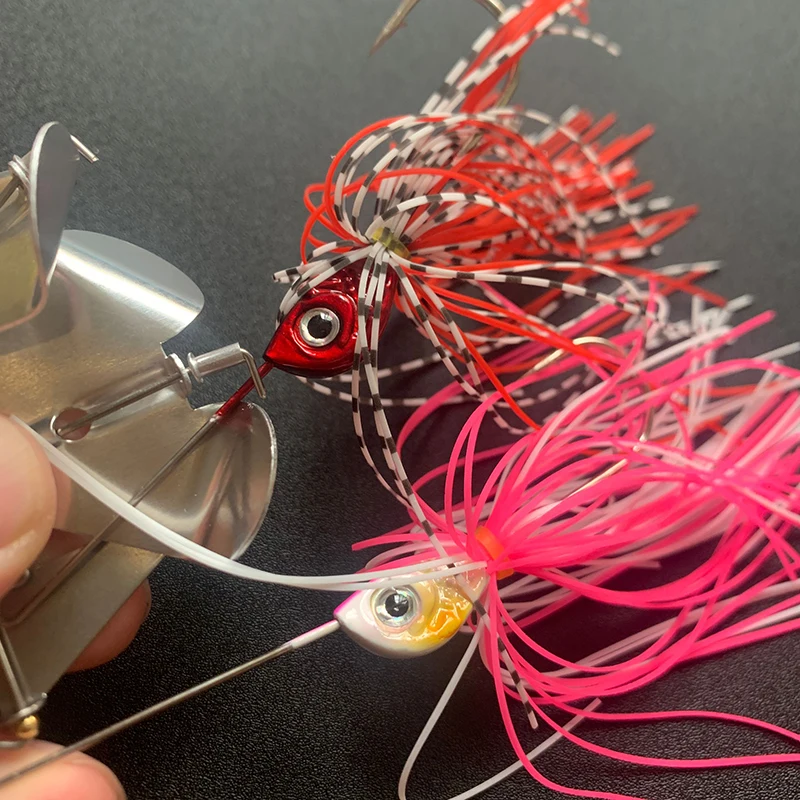 16,5g Testar hoja giratoria sin malezas Buzzbait Wobblers Chatterbait Spin Bait Jig Spinnerbait para Pesca de lubina Señuelos de Pesca - imagen 5