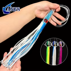 ANFS-señuelo de pesca curricán con cabeza de resina de 11,8 ", 1 señuelo de juego grande aparejado y listo para atún, Wahoo, pez espada y pez recortado