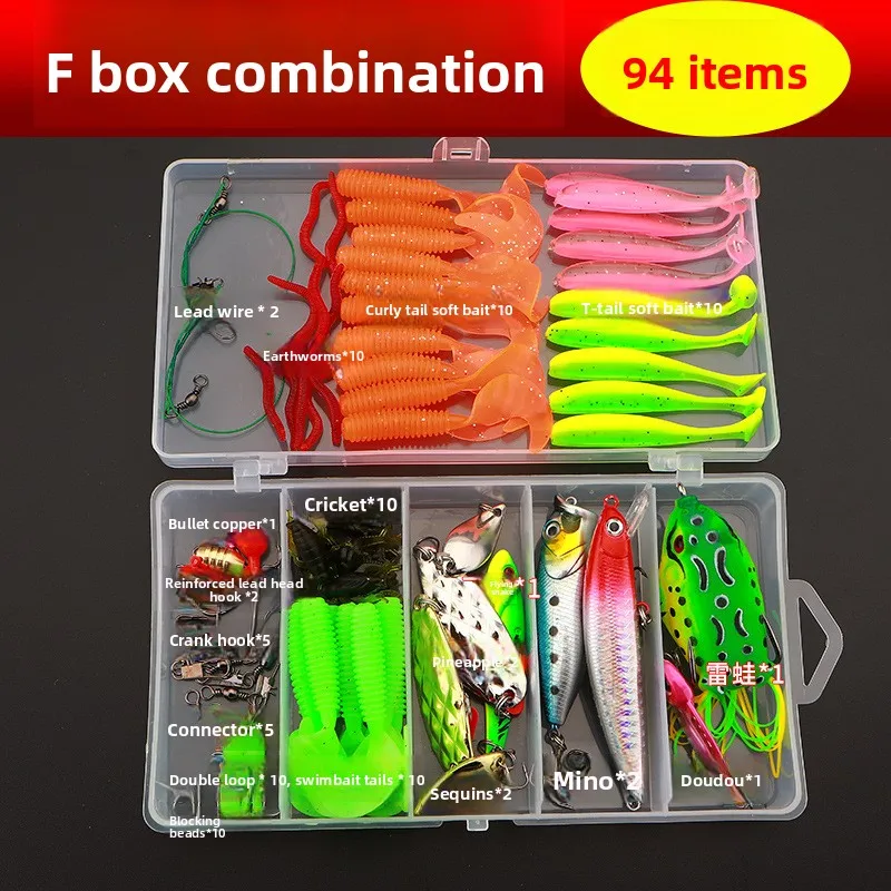Kit señuelos black bass – Vinilos curvados, minnows, VIB y spinners