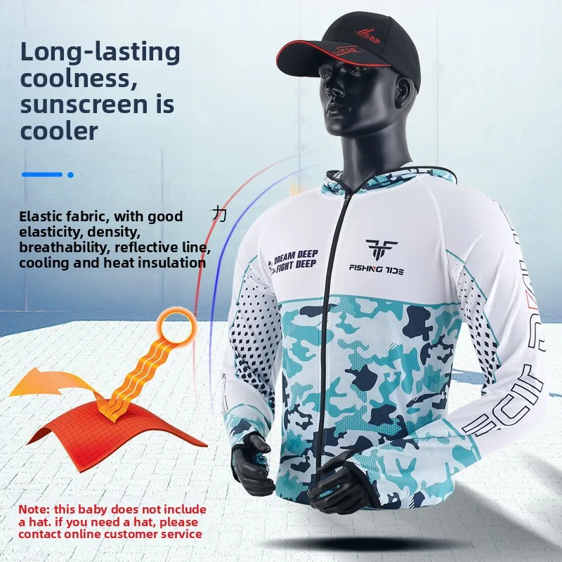 Camisa pesca camuflaje manga larga – Protección solar carbón bambú - imagen 3