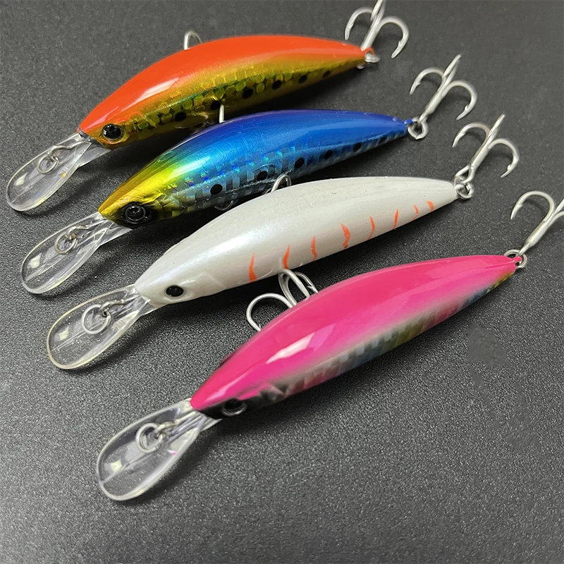 Señuelo de pesca de fundición larga, Wobbler rodante que se hunde, pececillo pesado, 70mm, 15g, agua salada, lubina, cebo Artificial, aparejos de pesca - imagen 3