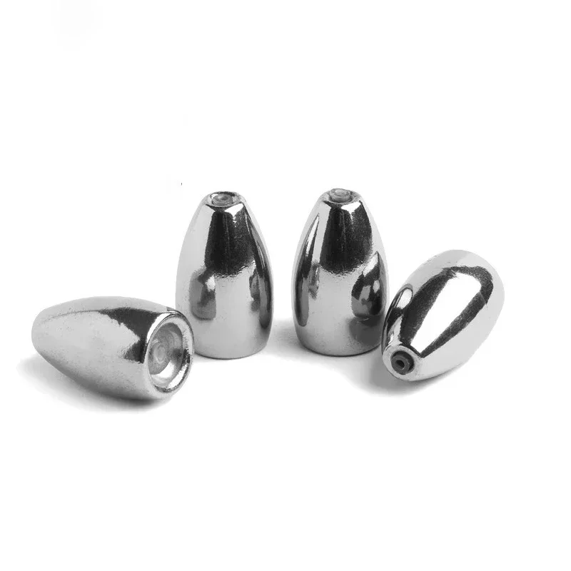 Plomos de pesca de tungsteno con forma de bala, pesas de pesca con tubo hueco, sin línea, Ayuda de fundición ponderada contra daños, accesorios de pesca - imagen 5