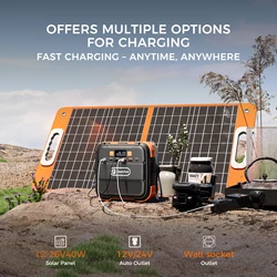 Generador Solar Portátil Flashfish – Estación de Energía con Panel