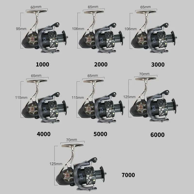 Carrete de pesca giratorio de carpa de agua salada MAVLLOS relación 15BB 5,5: 1 1000-7000 modelo 2 carretes cuerpo de Metal barco de mar carretes de pesca Jigging - imagen 3