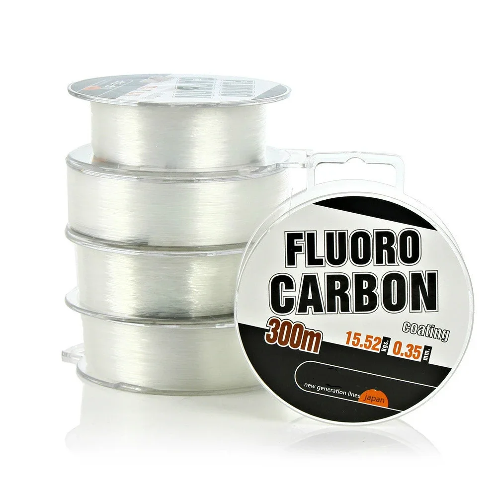 Línea de Pesca de fluorocarbono de 300M, 13,5-20,3Kg, revestimiento de fibra de carbono, accesorios de sedal, Pesca, lubina, carpa, aparejos de Pesca al aire libre - imagen 2