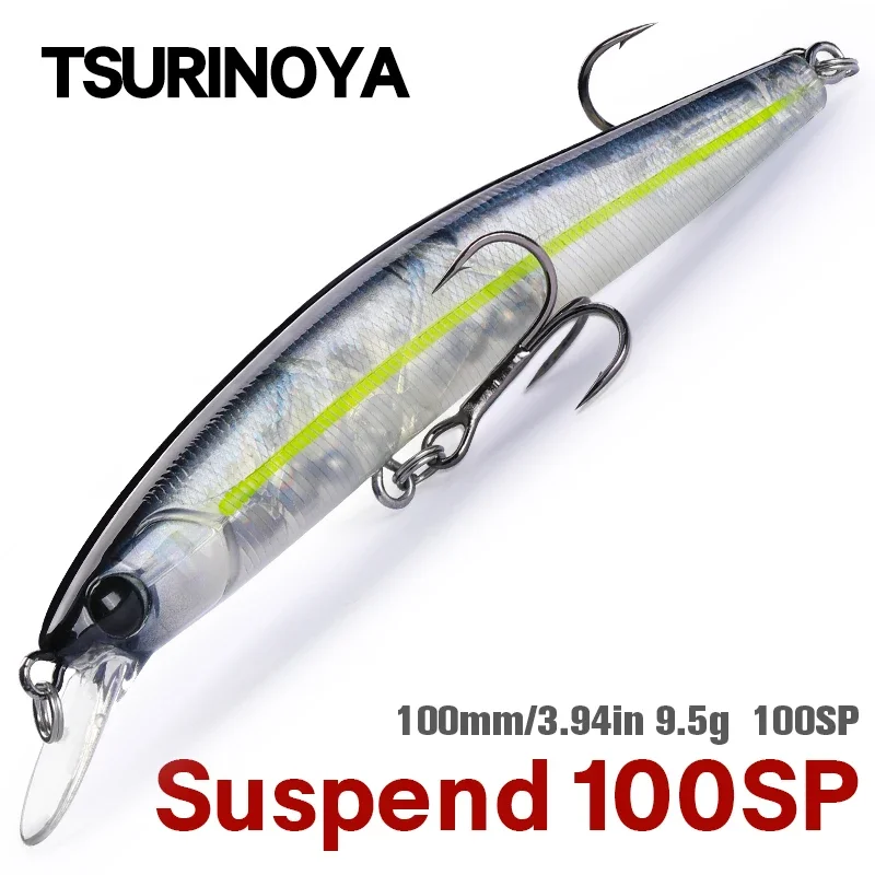 TSURINOYA pececillo suspendido nuevo señuelo de pesca DW70 100SP 9,5g cebo Artificial Swimbait Wobbler señuelo duro Lucio Crankbait - imagen 2