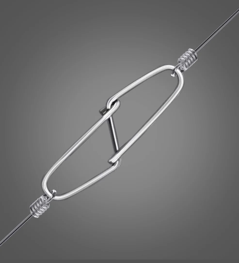 NUNATAK 304 Anillos de conector a presión de acero inoxidable Rombo Pesca Tamaño a presión 1-8 # Darg 13-66KG 100PC fortalece el broche de pescado grande - imagen 5