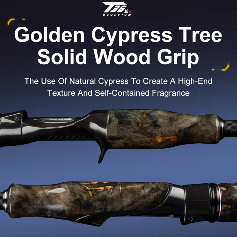 TEASER-caña de pescar giratoria de 1,98 m-2,28 m, caña de pescar ultraligera de fibra de carbono, 2 secciones, parte Fuji, aparejos de pesca - imagen 4