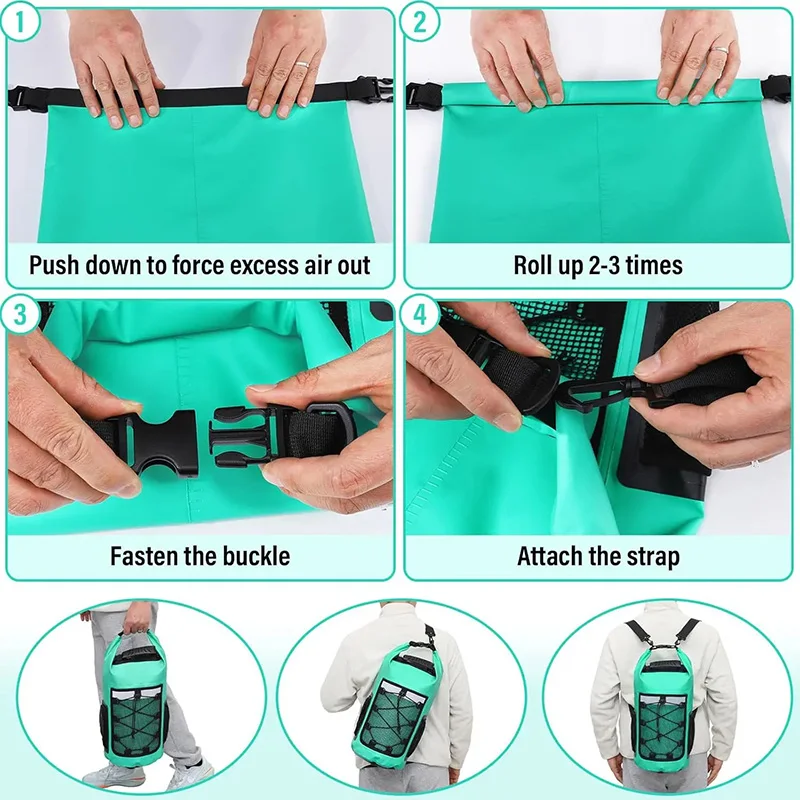 Bolsa impermeable para pesca con señuelos, kayak y natación - imagen 4