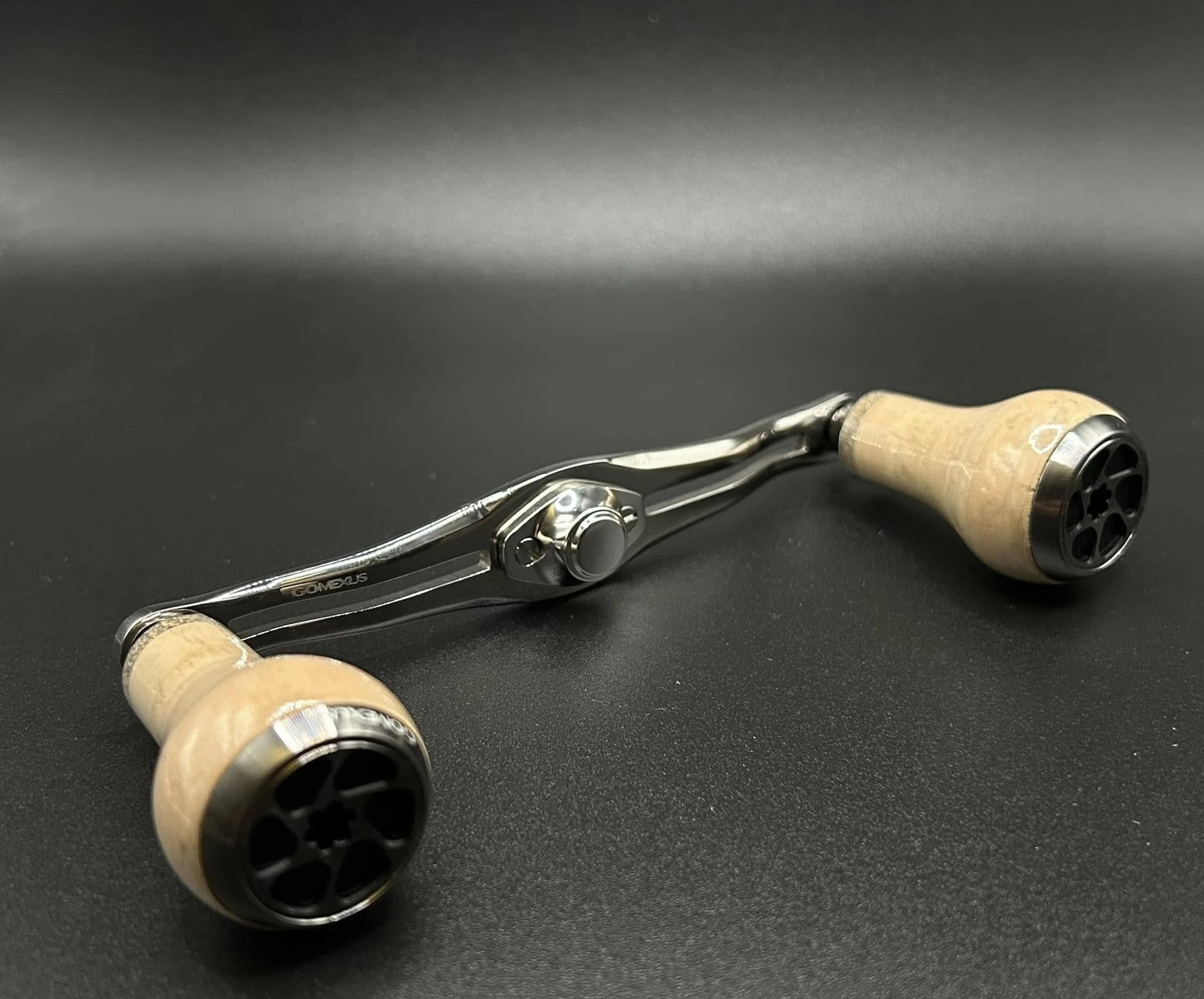 Mango de titanio Gomexus con perilla de corcho de 27mm para Shimano Tranx 300 400 Curado 300K DHSV Daiwa Steeze Tatula Abu Lew's 100mm - imagen 2