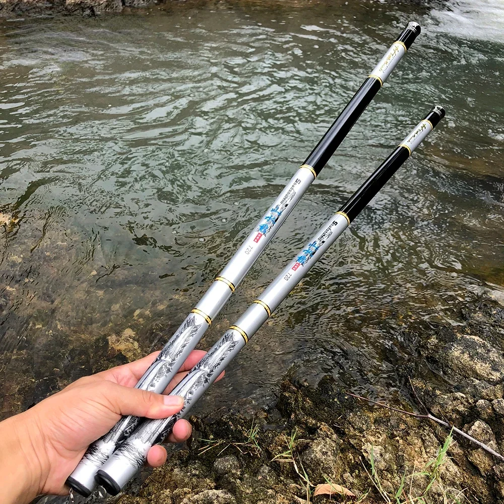Caña de pescar telescópica de fibra de carbono, alimentador de carpa ultraligero, 3,6 m, 4,5 m, 5,4 m, 6,3 m, 7,2 m - imagen 5