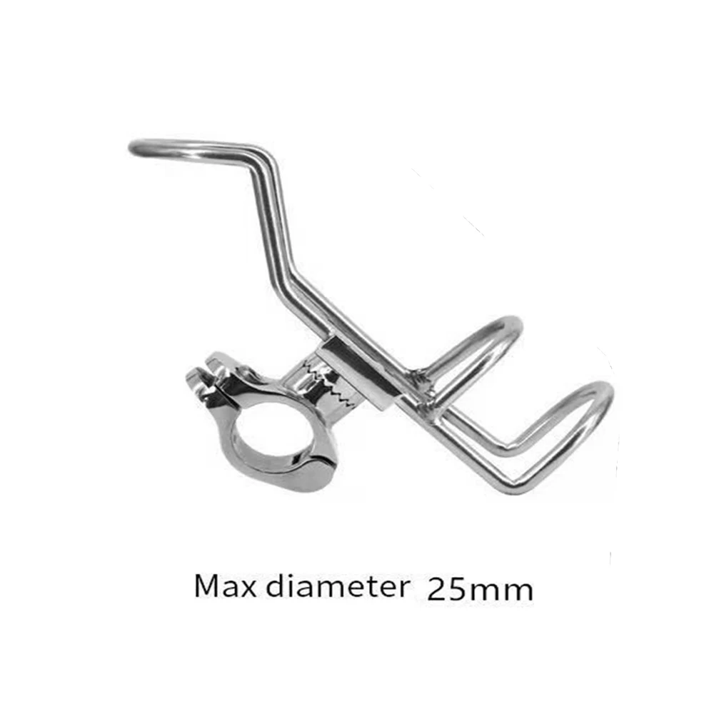 Abrazadera montada en riel de acero inoxidable 316, soporte de varilla de doble cable de acero inoxidable para pesca, barco, Kayak - imagen 3