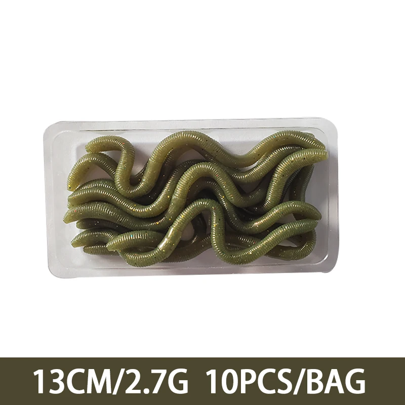 TAKEDO 13CM 2,9G MY09 versos de tierra Señuelos de pesca blandos peces gusanos rojos cebo Luya Señuelos de pesca cebo blando señuelos para lubina carpa atún - imagen 4