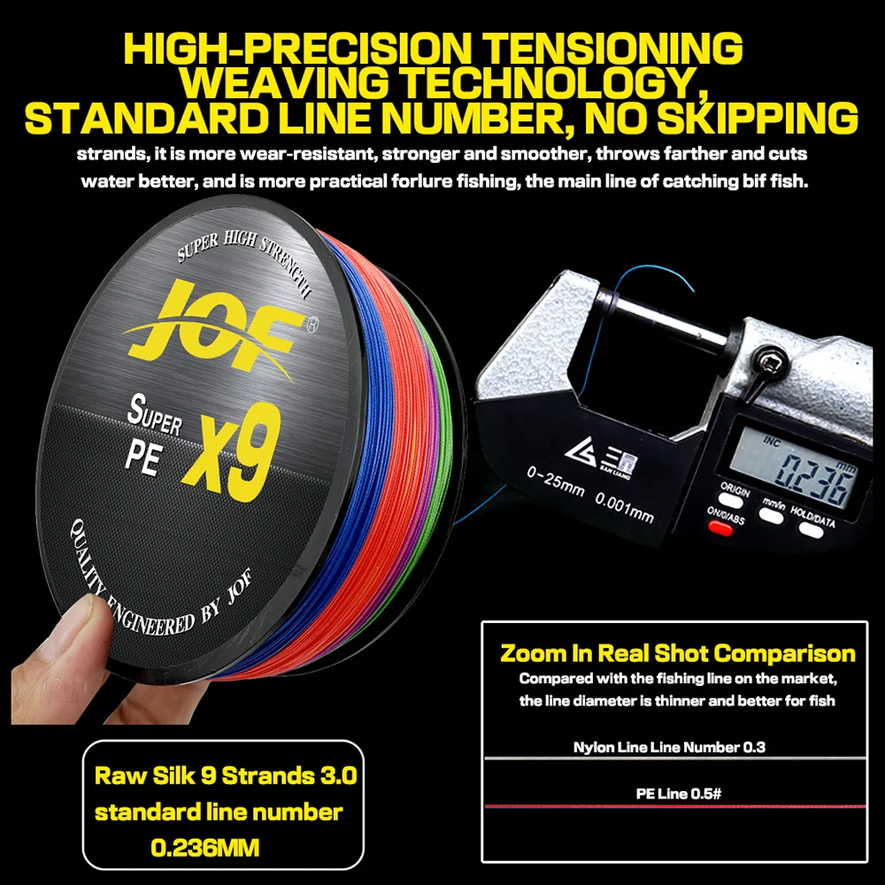 Línea de pesca trenzada X9 de multifilamento, 9 hebras, para agua salada, 20lb a 80lb, alambre Multicolor para carpa, 100M, 300M, cable extremadamente fuerte - imagen 4