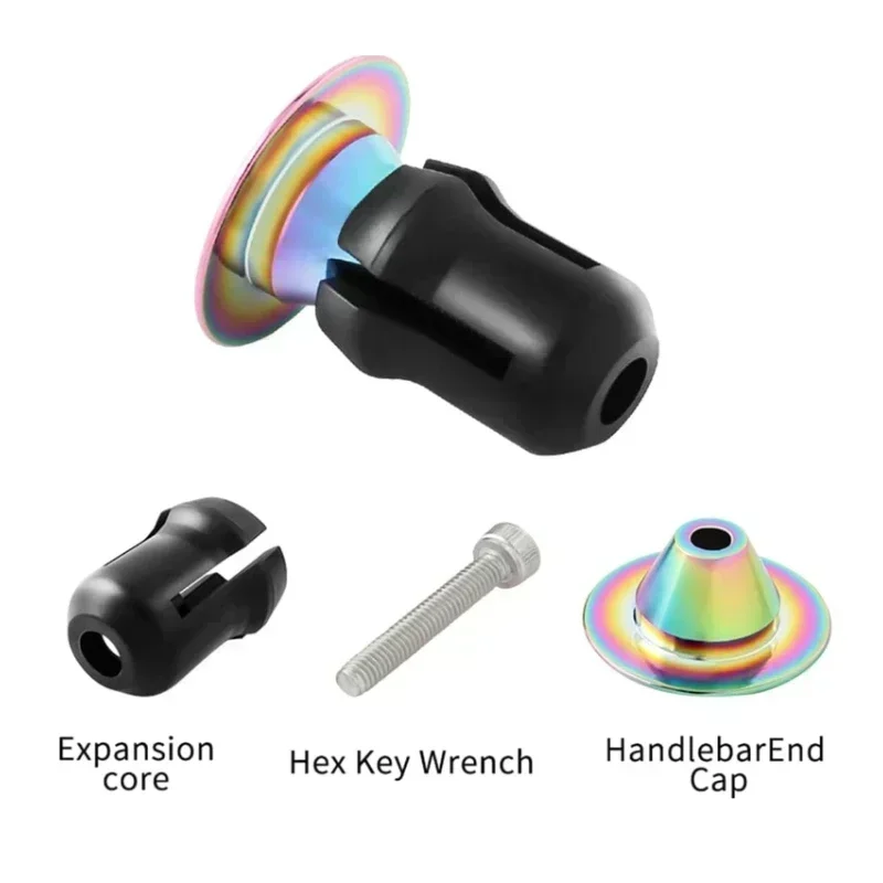 Tapones de extremo de barra de manillar de bicicleta, tapas de bloqueo de expansión, aleación de Color, cinta de manillar de bicicleta de carretera, accesorios exteriores, 2 uds. - imagen 5