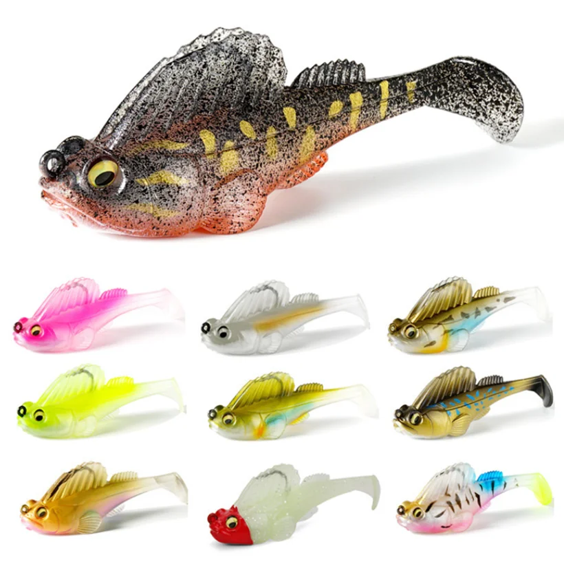 Señuelo de pesca Wobbler de silicona de 10g y 6cm, señuelo suave que se hunde, anzuelo, Swimbaits, sábalo de lubina para aparejos de perca - imagen 2