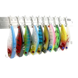 Cebo Luya de plástico con anillo de perla, cebo Luya de fundición larga de hundimiento lento, señuelo biónico de pesca, cebo de pesca de carpa, 5 uds.