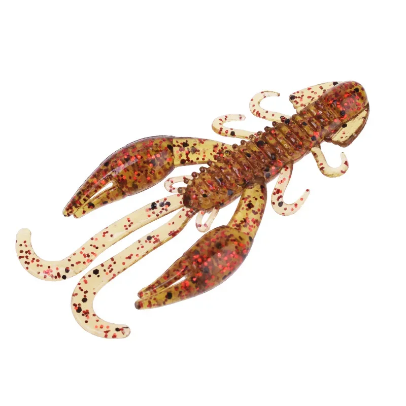 10 Uds. Cebo suave de larva de cangrejo, 5cm, 2g, plantillas Wobblers, olor a pescado, gusano, señuelo de pesca de silicona, lubina para carpa, Swimbait Artificial - imagen 5