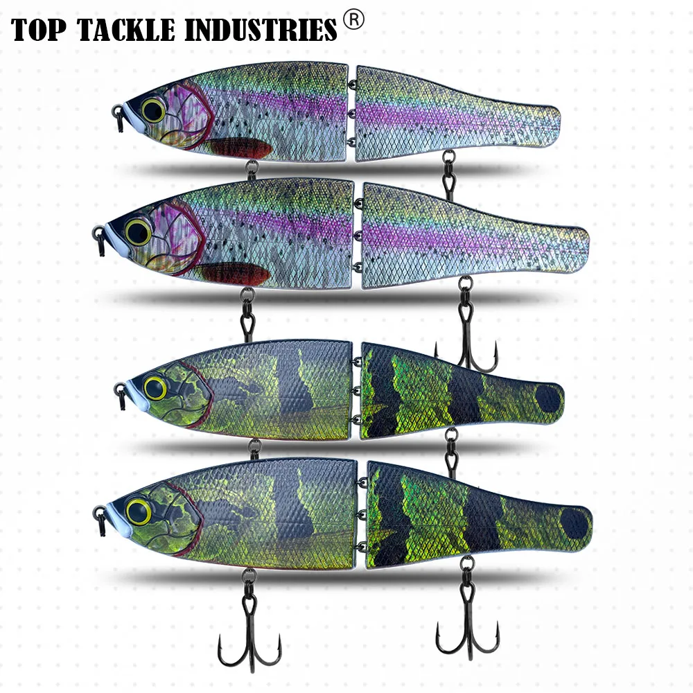 Señuelo de pesca articulado, cebo de natación de hundimiento lento, sección Topwater, lubina, 200mm, 240mm, 1 unidad - imagen 3