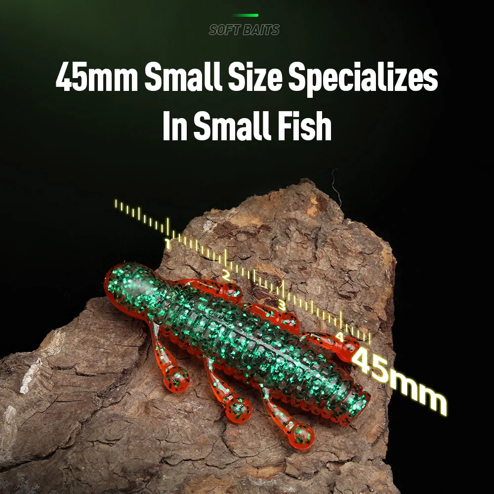 Kingdom 8 Uds señuelo suave 2,5g 3,2g 45mm 4,6g 6g 55mm hundimiento flotante agregar sal cebo Artificial suave gusano aparejos de pesca señuelos - imagen 3