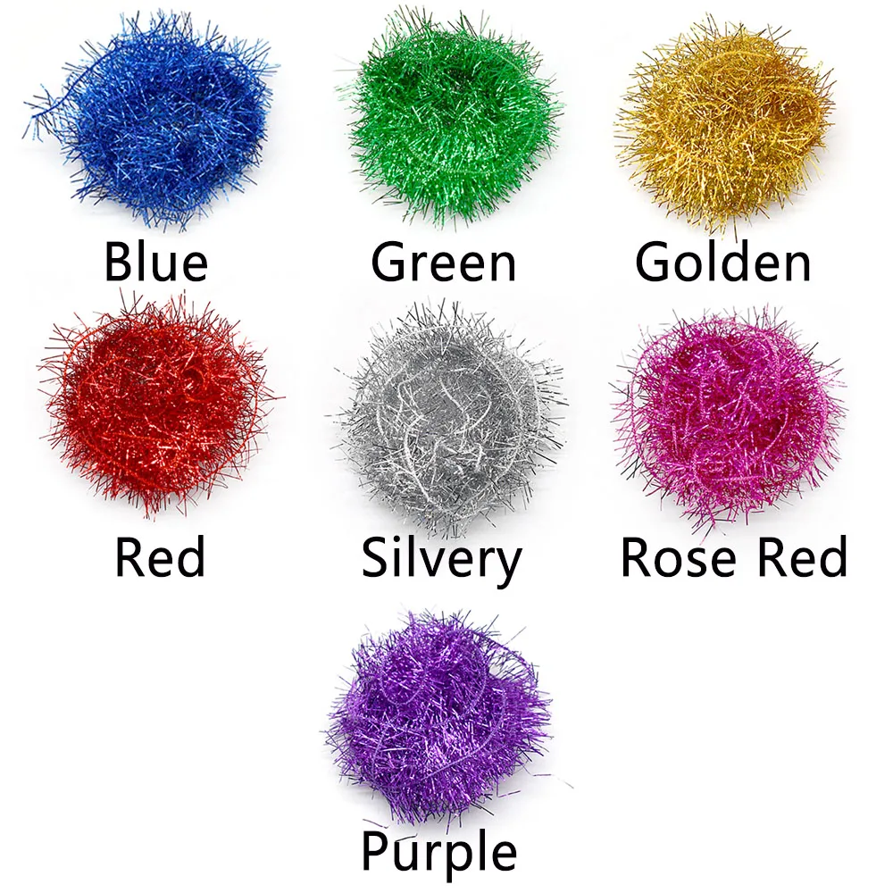 MNFT-Material para atar moscas, chenilla de hielo, 7 colores, 2 metros por paquete - imagen 3