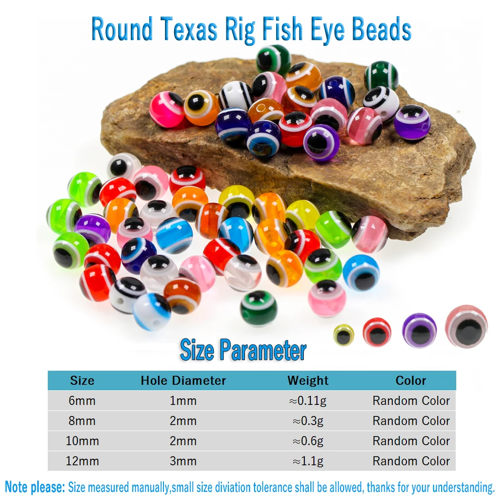 Wifreo-Cuentas de pesca con forma de ojo de pez, Señuelos de Pesca, Material de atado de moscas, aparejos de lubina suaves, 30/120 piezas - imagen 3