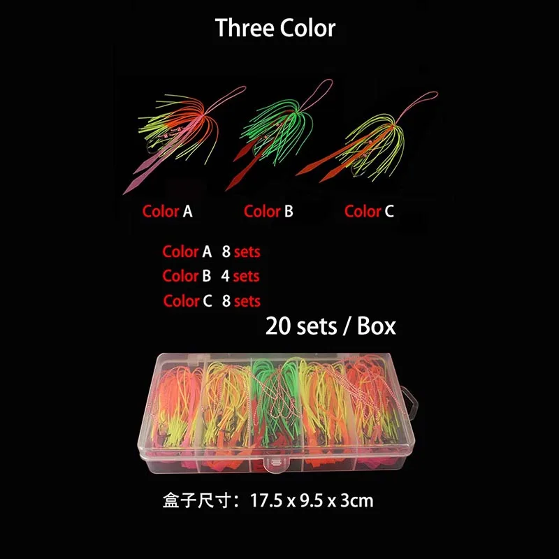 Ganchos de asistencia Kabura Jigging Madai, gomas Tai fuertes, faldas de silicona, cintas de filamentos, plantillas deslizantes de diferentes colores, colas de plomo - imagen 4
