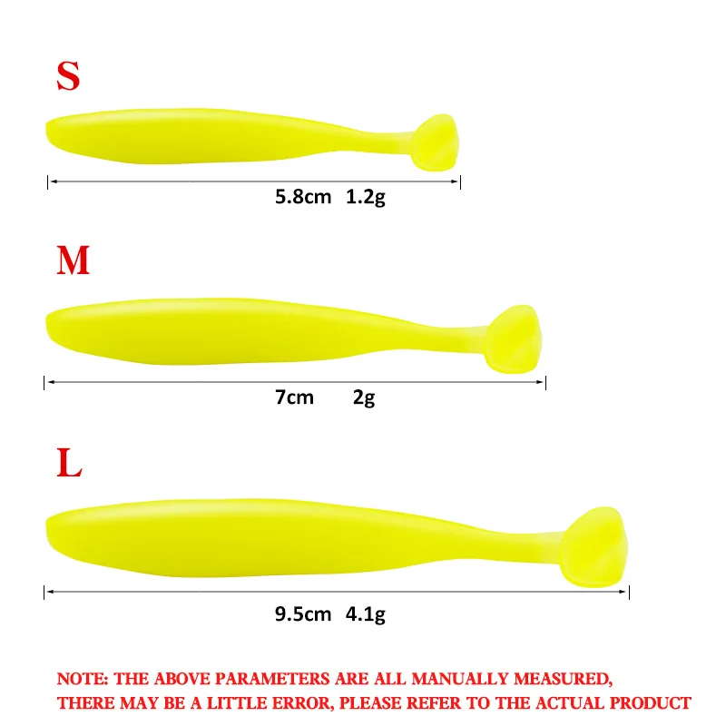 Cebo blando de pez cola en T, cabeza de plomo de gusano suave de agua dulce, Micro objeto de fundición lejana, juego de cebo falso de pez mandarín, 10 unids/lote por bolsa - imagen 5