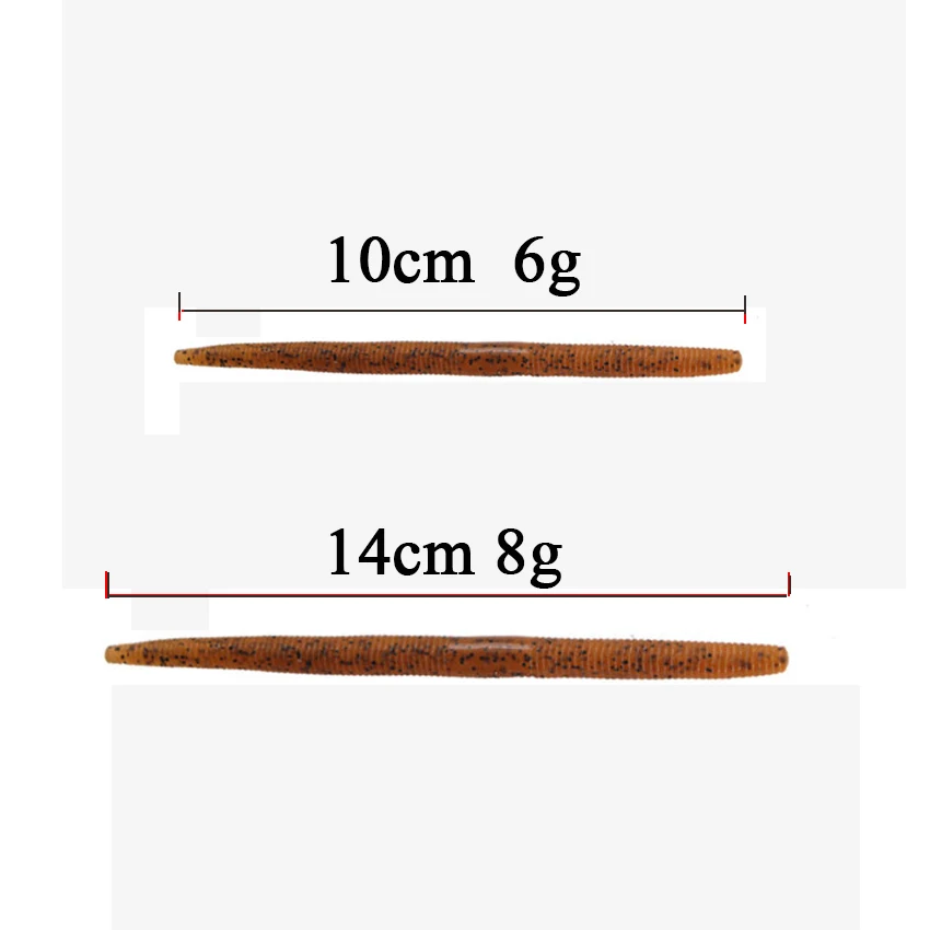 Senko Worm vinilos 100-140mm para lubina – Wacky y Texas Rig
