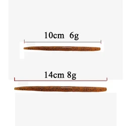 Senko Worm vinilos 100-140mm para lubina – Wacky y Texas Rig