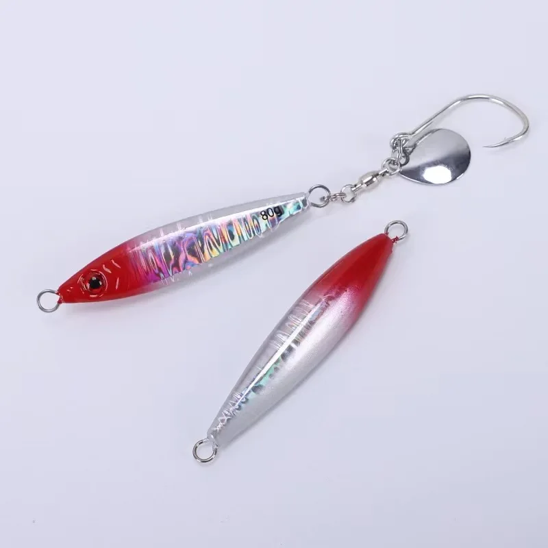 30g 40g 60g 80g brillo luminoso metal lubina caballa amarillo croaker snapper señuelo de pesca cebo de pesca fundido jigging señuelo barco - imagen 2