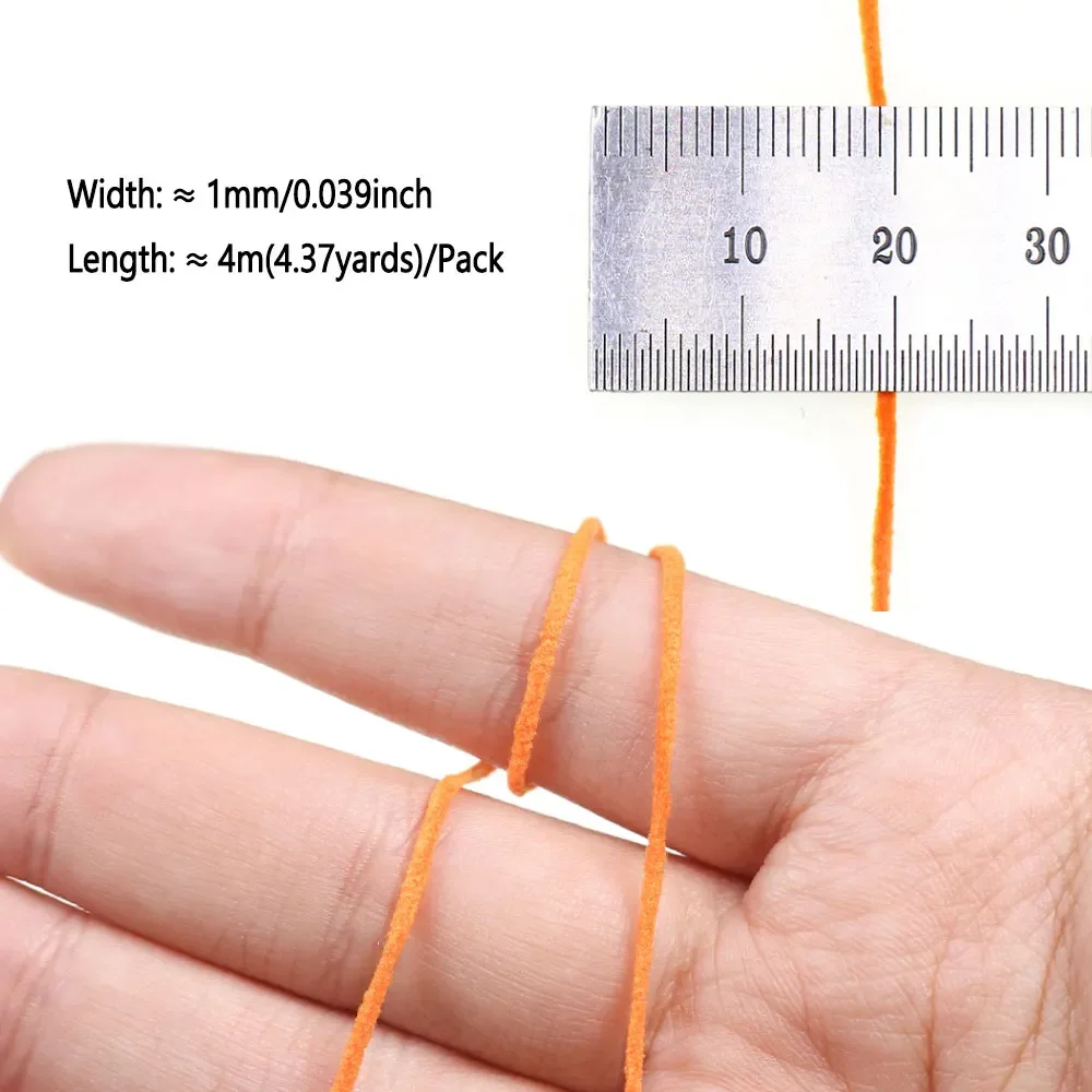 Bimoo, 4 metros/bolsa, 1mm de ancho, Material de atado de moscas de chenilla Squirmy para gusanos Squirmy, Caddisfly Stonefly, fregona, moscas, señuelo de pesca de trucha - imagen 5