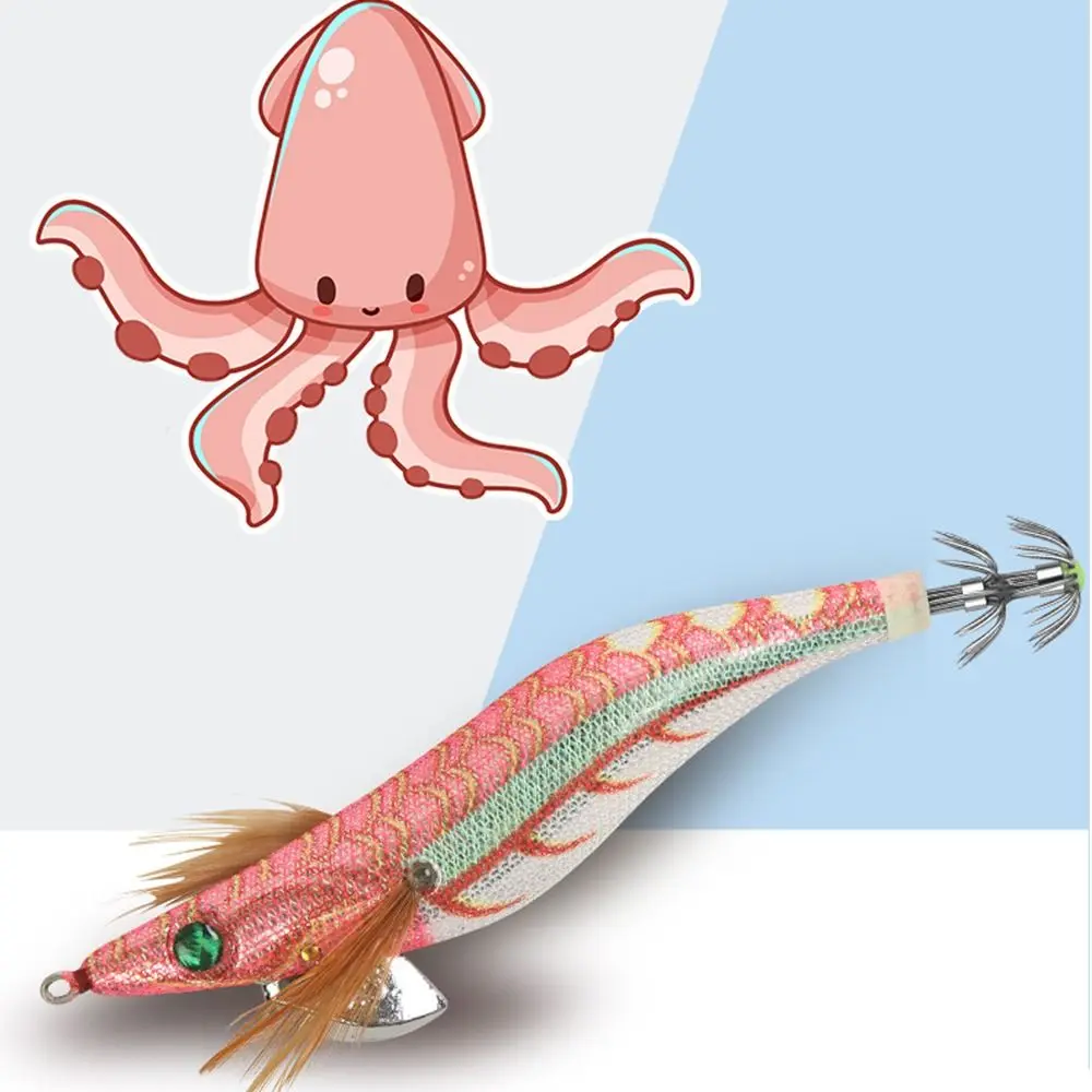 Señuelos de camarón de madera de plomo 2023, aparejos de pesca de 13cm, 21g, anzuelo explosivo, anzuelo de calamar realista, 1 unidad - imagen 2