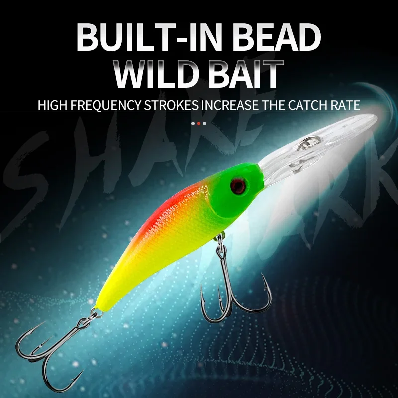 Juego de Señuelos de Pesca de 43 Uds., 6 modelos mixtos, cebo duro para pececillos, Wobblers artificiales, juego de manivela Popper de pececillo colorido, Crankbait para pececillos - imagen 2