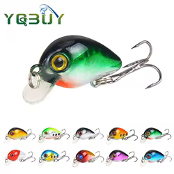 Vansinoy-señuelo de roca con manivela, 10 colores, 3cm/1,6g, cebo de simulación de plástico, pez gordo, cebo falso, lote de cebo duro