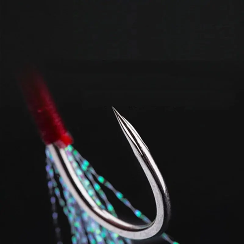 Señuelo de pesca Jigging para agua salada, anzuelos de doble asistencia para Plantilla de Metal, atún, GT - imagen 5