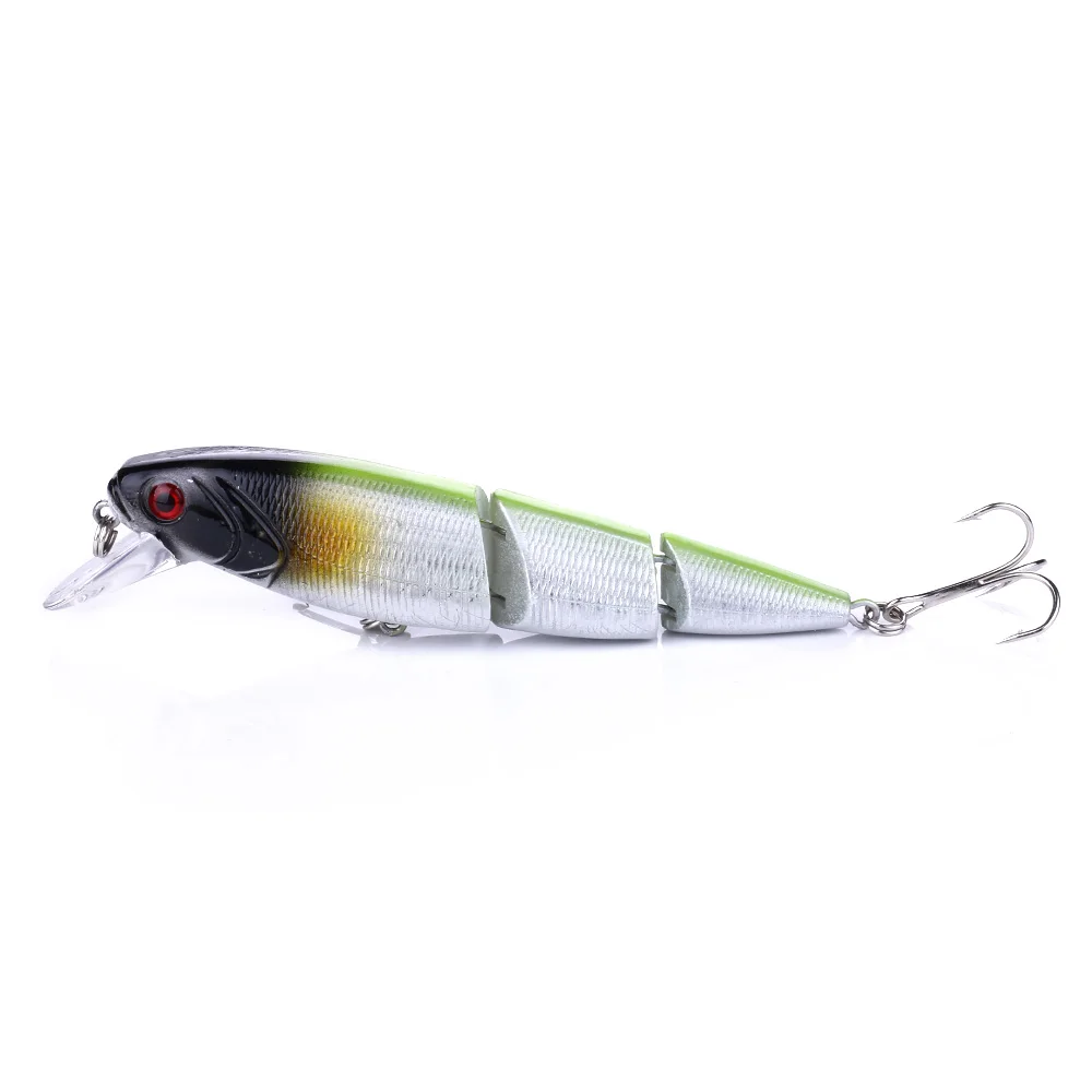 Señuelo de pesca duro de lubina de mar, multisección, ojos de pez 3D, Crankbaits, pececillo, cebo Artificial falso, traje para aparejos de pesca de carpa, 1 Uds. - imagen 5