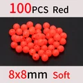 100pcs Red 8mm