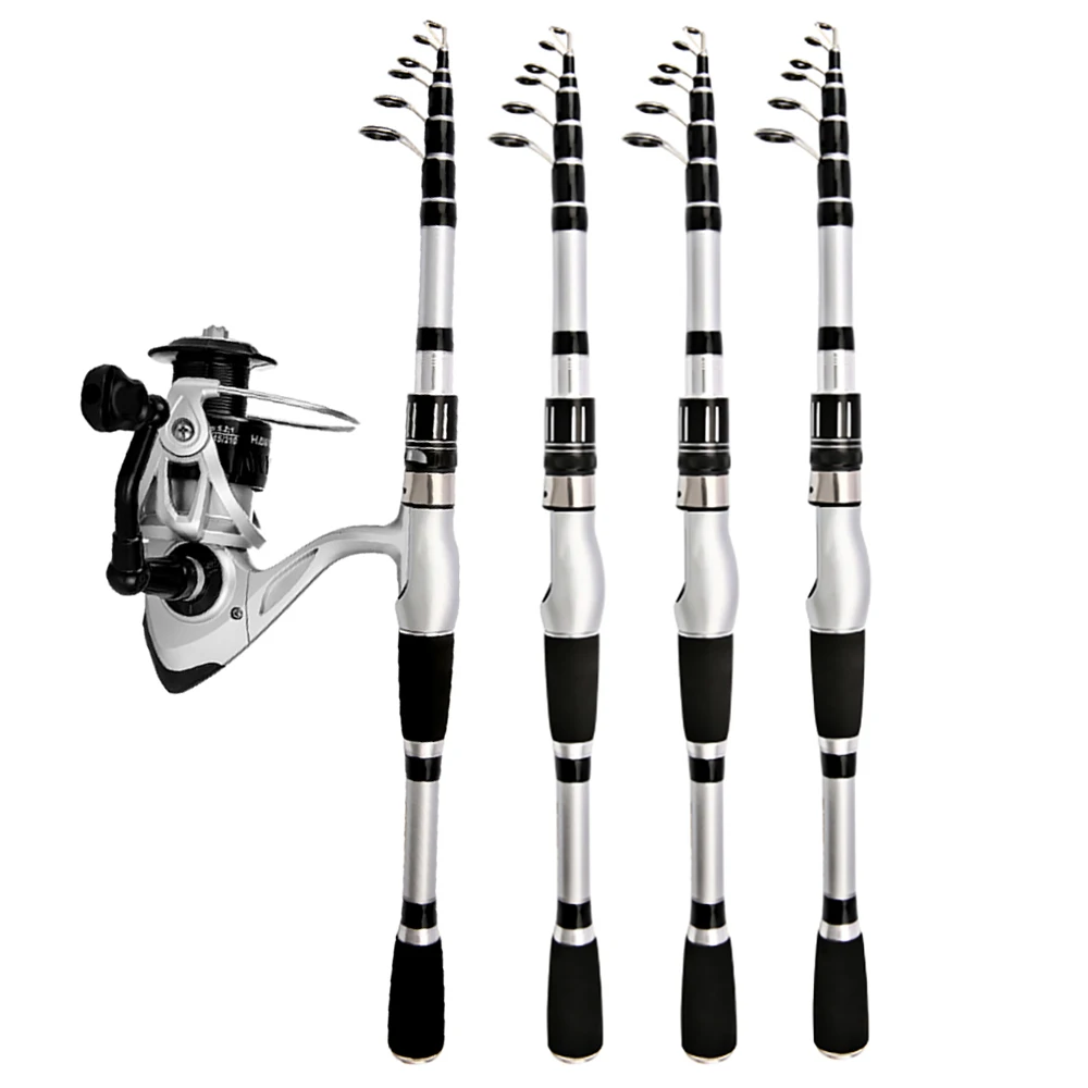 Caña de pescar con señuelo telescópico, Combo giratorio, caña de Jigging corta, carrete de Baitcasting de 1,5 m-2,4 m, serie 2000, 3000, 4000, arrastre máximo de 8KG - imagen 2