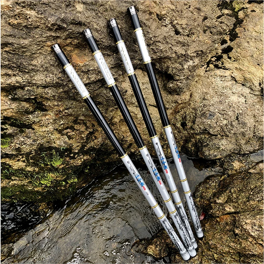 Caña de pescar de alto carbono, caña telescópica de mano, dura, superligera, 3,6 m, 4,5 m, 5,4 m, 6,3 m, 7,2 m - imagen 4