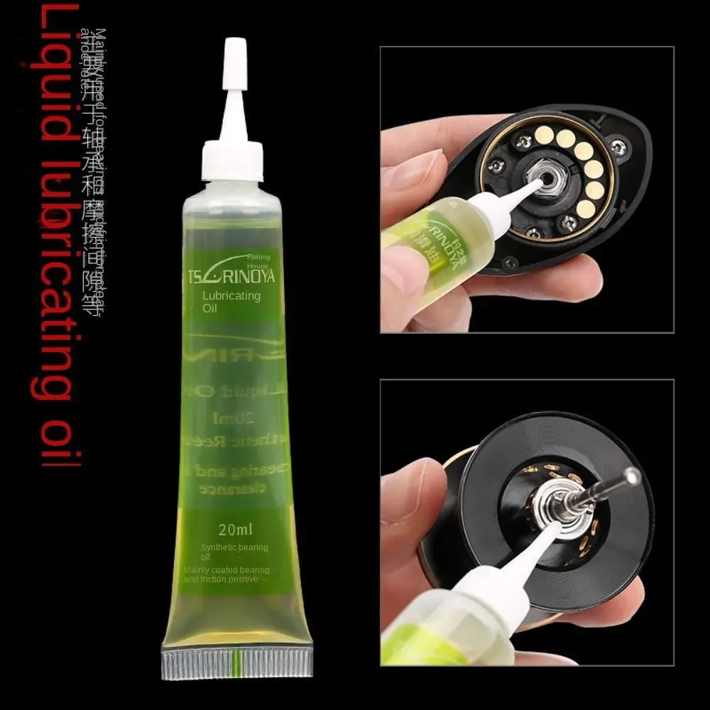 1 Juego de resistencia a la compresión carrete giratorio grasa resistencia al desgaste antioxidante rodamiento de pesca lubricante aceite silenciador - imagen 2