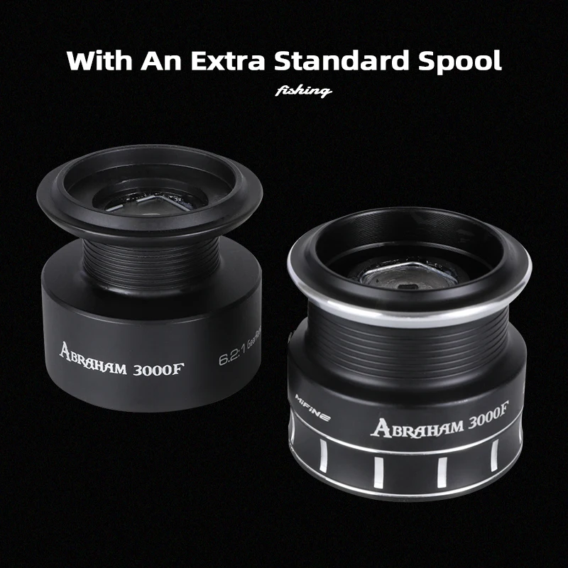 Carrete de pesca giratorio MIFINE ABRAHAM tamaño 1000/2000/3000/4000, relación de engranaje 5,2:1/6,2:1,7 + 1BB arrastre máximo 8KG accesorios ligeros para peces - imagen 4