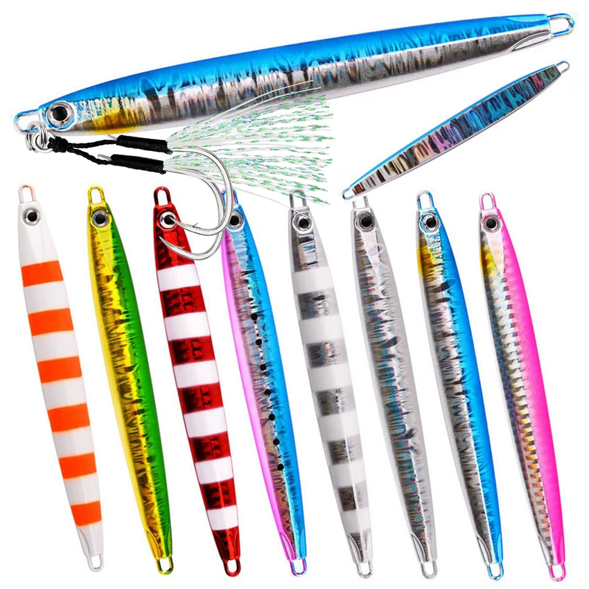 Jigs de fundición para shore jigging – Cucharas metálicas de mar