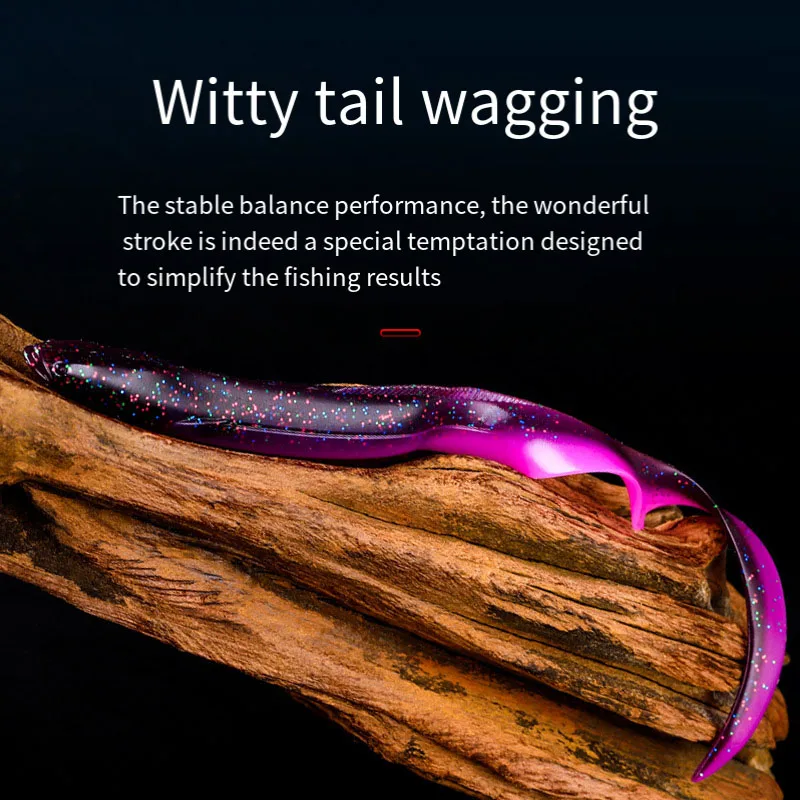 Señuelo grande de Dragon Grub de 5 piezas, 150/200mm, de silicona, para Pesca Artificial de cola única, cebo blando, Wobblers para curricán - imagen 3