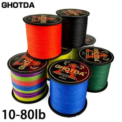 Ghotda Línea de Pesca Trenzada 4 Hebras - 10-80 libras - Carpa Marina