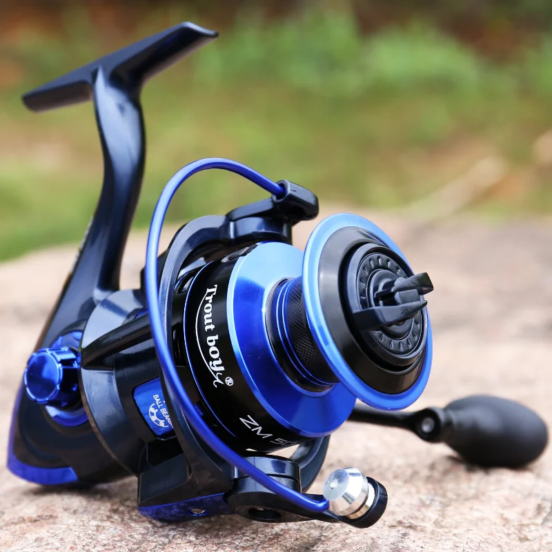 Sougayilang-carrete de pesca giratorio 13 + 1 BB, carrete Anticolisión de aleación de aluminio, arrastre máximo de 8KG con carrete de repuesto, carrete de pesca de carpa - imagen 4