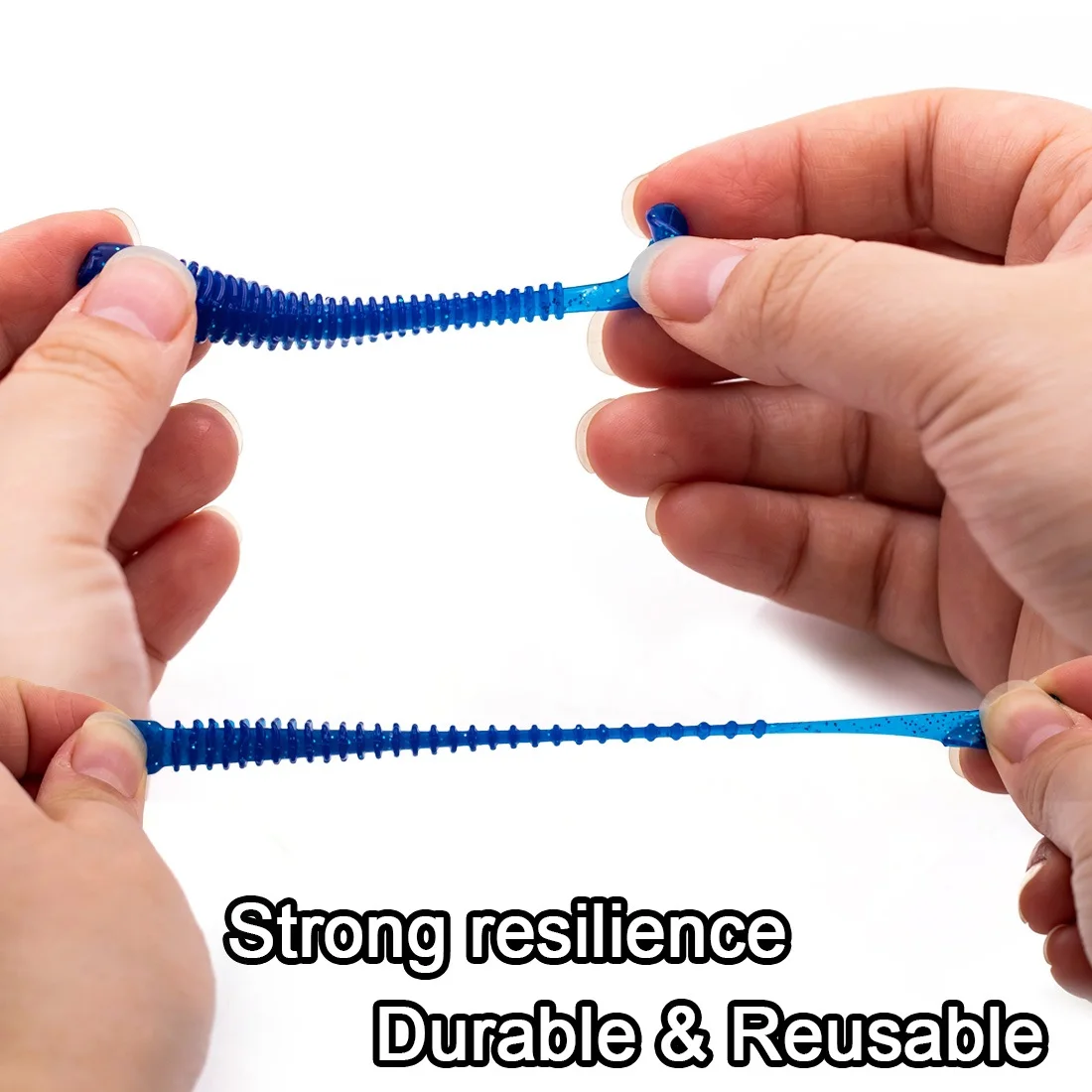 15 Uds 1,2g/3g cola en T cebos de gusano Artificial de silicona suave señuelo Swimbait pesca lubina cola de paleta agua dulce para Walleye Pike - imagen 2