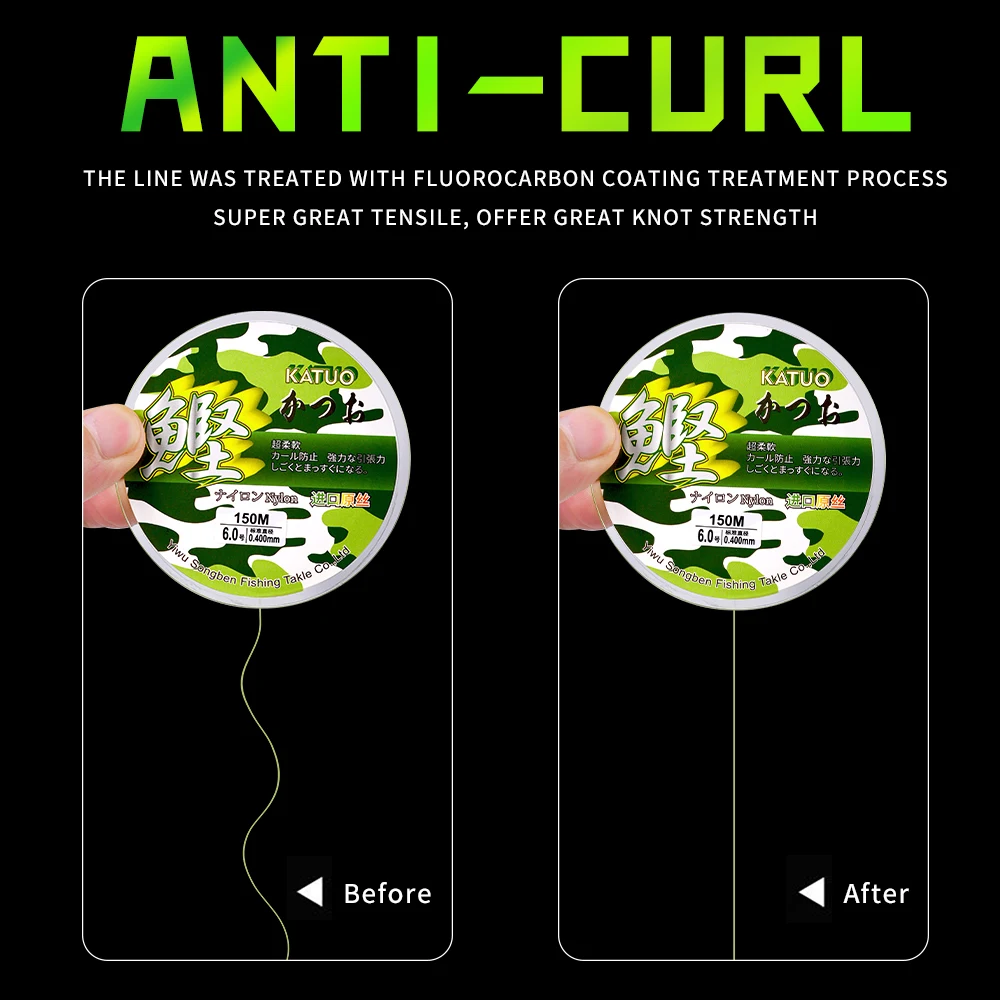 PROBEROS-sedal de pesca de nailon superfuerte de 150m, cable de monofilamento de alta calidad, cuerda de no fluorocarbono, aparejos de pesca - imagen 4