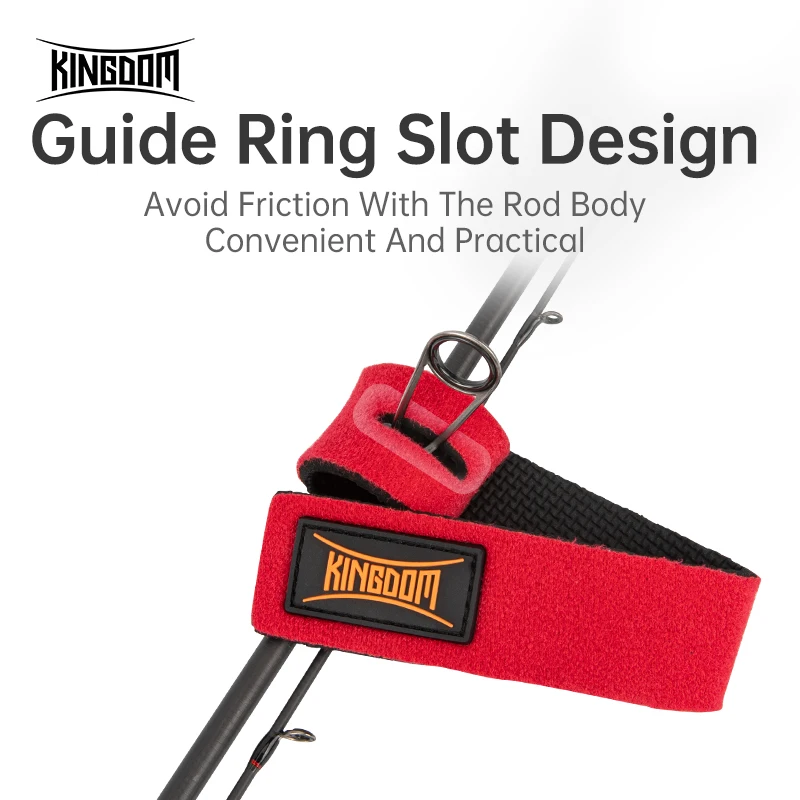 Correa de caña de pescar Kingdom 3*30*0,4 cm reutilizable caña de pescar giratoria correa de soporte accesorios de pesca aparejos 2 unids/lote - imagen 4