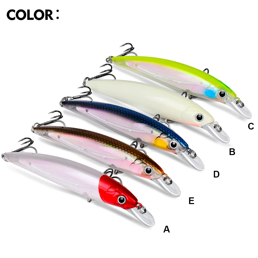 Señuelos de pesca de pececillo duro 9cm 11cm flotante Jerkbait Swimbait pesca Walleye señuelos Crankbait trucha Artificial señuelo de bagre - imagen 3